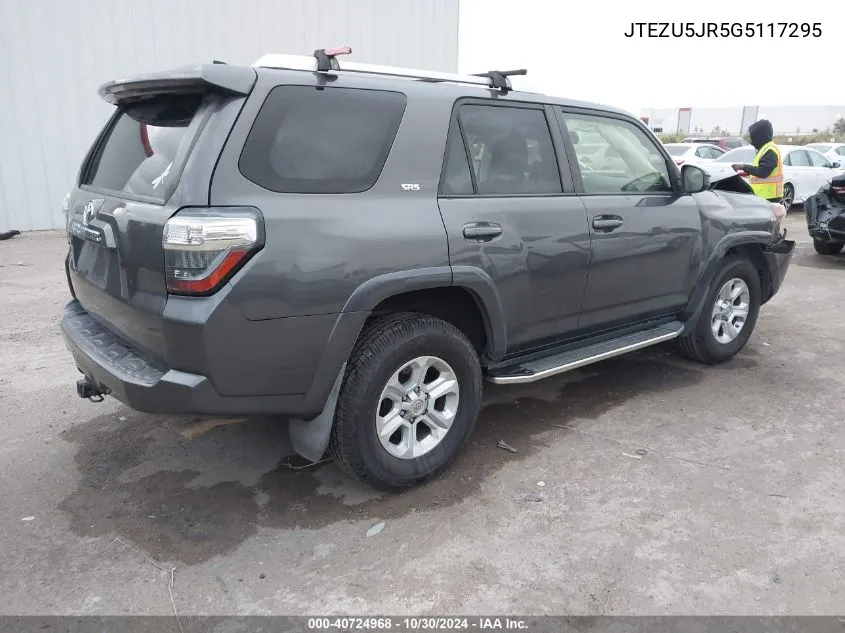 2016 Toyota 4Runner Sr5 VIN: JTEZU5JR5G5117295 Lot: 40724968