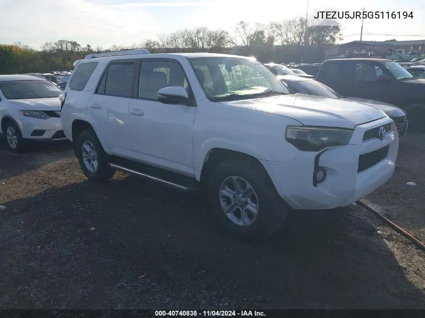 JTEZU5JR5G5116194 2016 Toyota 4Runner Sr5 Premium