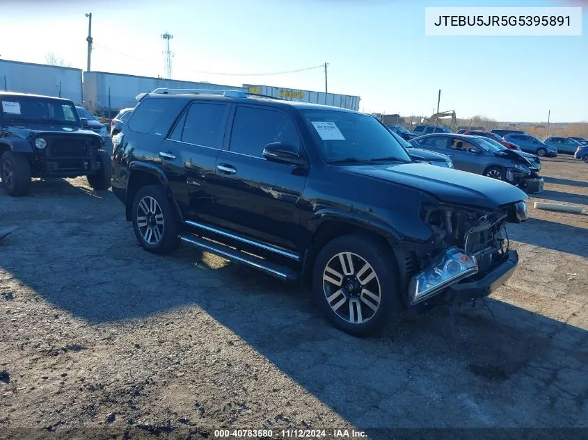 2016 Toyota 4Runner Limited VIN: JTEBU5JR5G5395891 Lot: 40783580