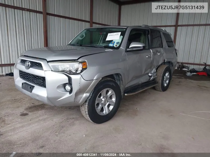 2016 Toyota 4Runner Sr5 VIN: JTEZU5JR7G5131439 Lot: 40812341