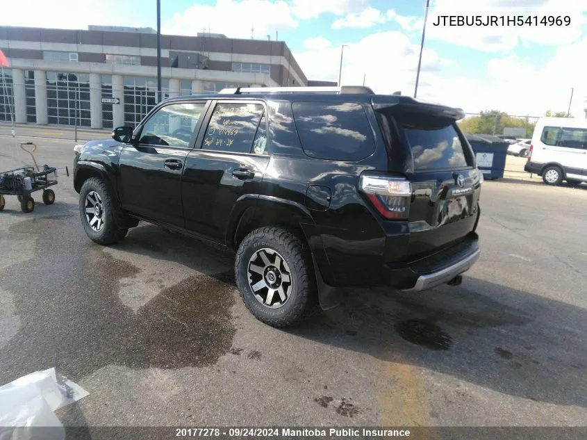 JTEBU5JR1H5414969 2017 Toyota 4Runner Sr5 V6