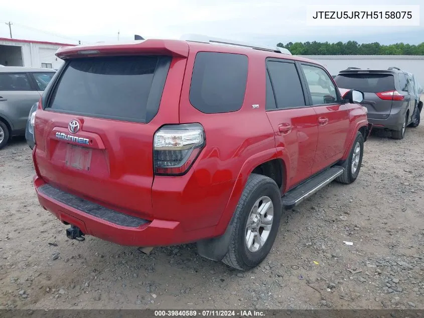 JTEZU5JR7H5158075 2017 Toyota 4Runner Sr5 Premium