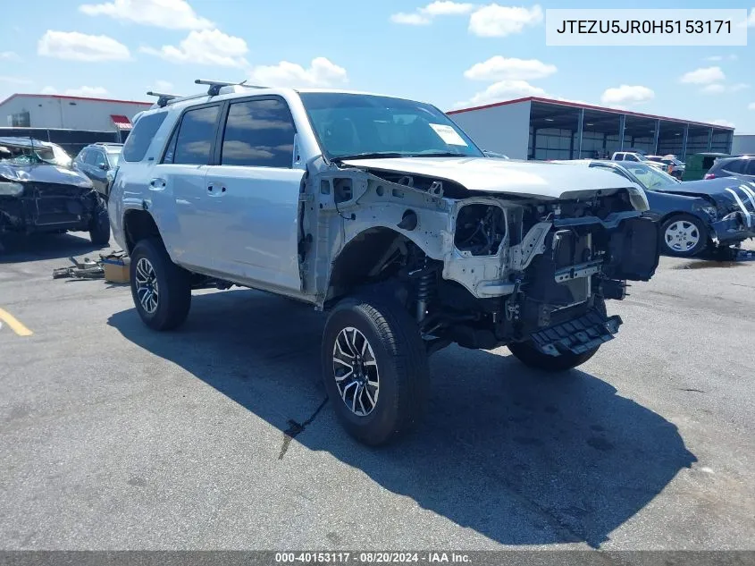 2017 Toyota 4Runner Sr5 VIN: JTEZU5JR0H5153171 Lot: 40153117