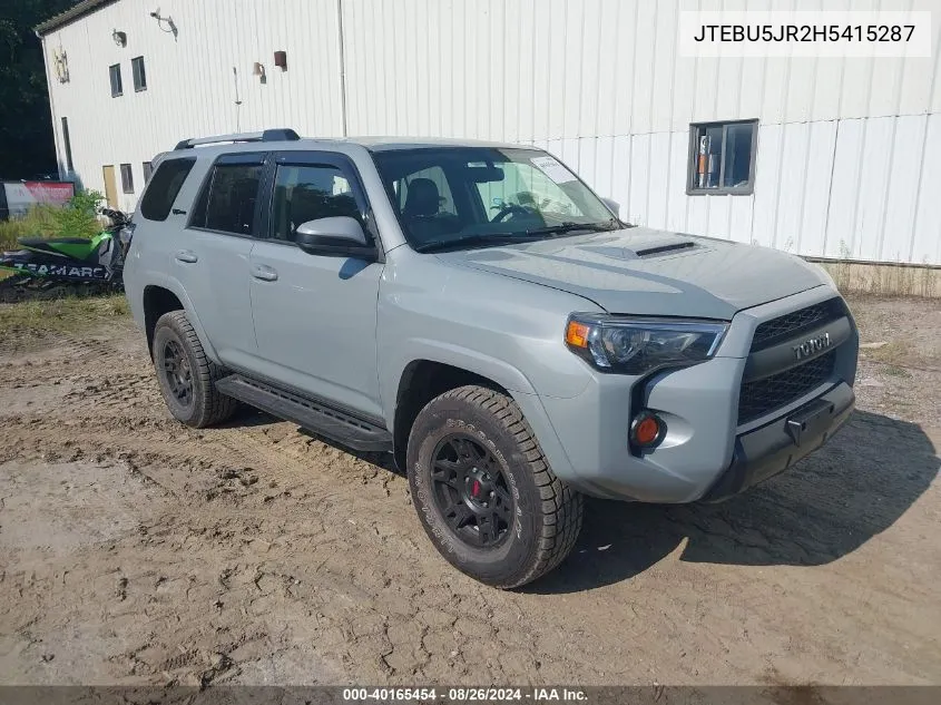 JTEBU5JR2H5415287 2017 Toyota 4Runner Trd Pro