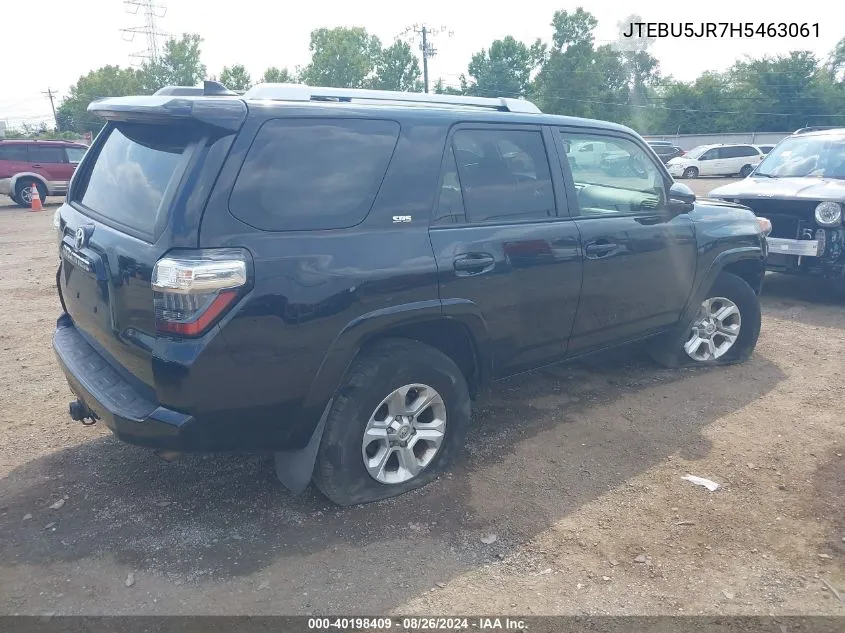 2017 Toyota 4Runner Sr5 Premium VIN: JTEBU5JR7H5463061 Lot: 40198409