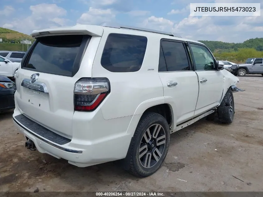 2017 Toyota 4Runner Limited VIN: JTEBU5JR5H5473023 Lot: 40206254