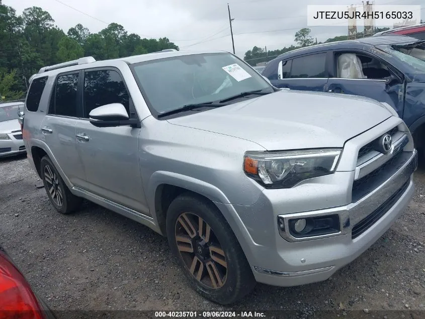 JTEZU5JR4H5165033 2017 Toyota 4Runner Limited