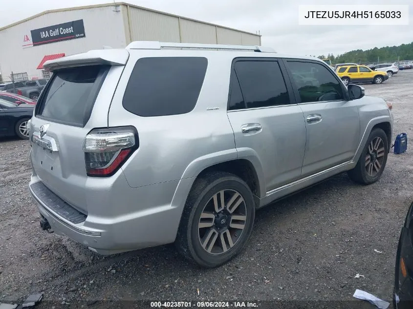 JTEZU5JR4H5165033 2017 Toyota 4Runner Limited