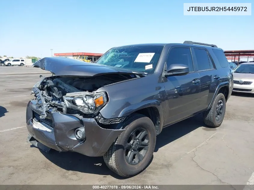 2017 Toyota 4Runner Sr5 VIN: JTEBU5JR2H5445972 Lot: 40277078