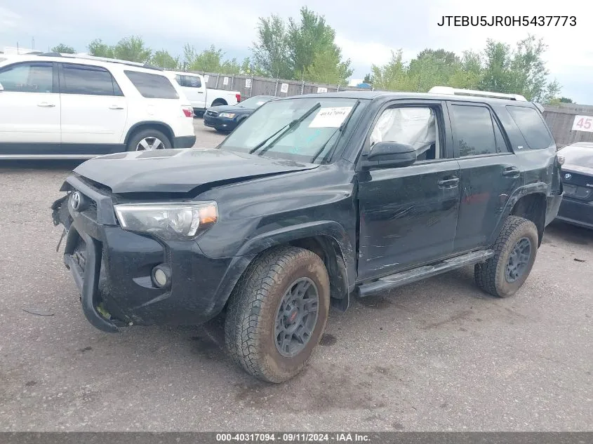 2017 Toyota 4Runner Sr5 VIN: JTEBU5JR0H5437773 Lot: 40317094