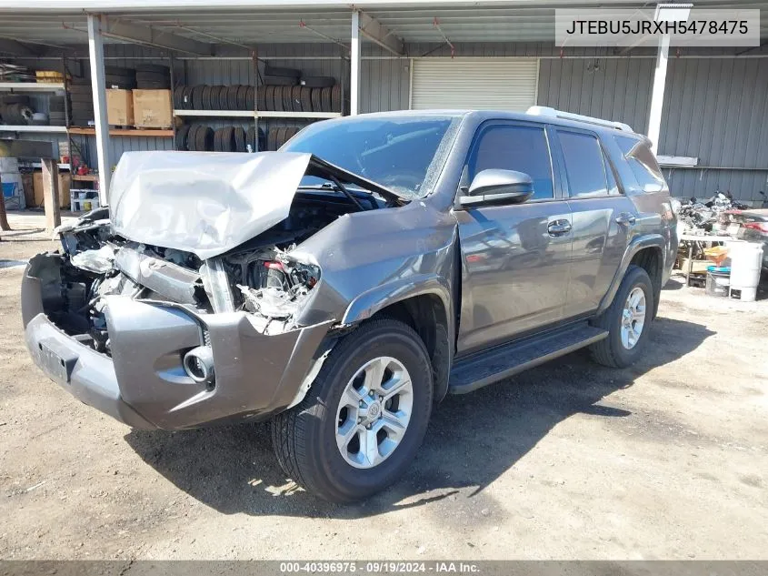 2017 Toyota 4Runner Sr5 Premium VIN: JTEBU5JRXH5478475 Lot: 40396975