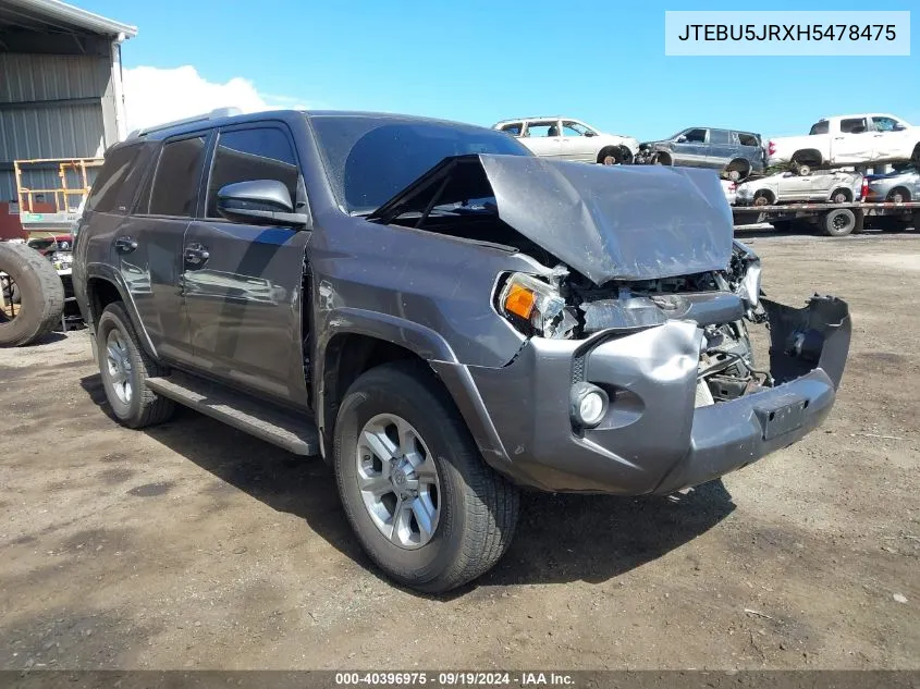 2017 Toyota 4Runner Sr5 Premium VIN: JTEBU5JRXH5478475 Lot: 40396975