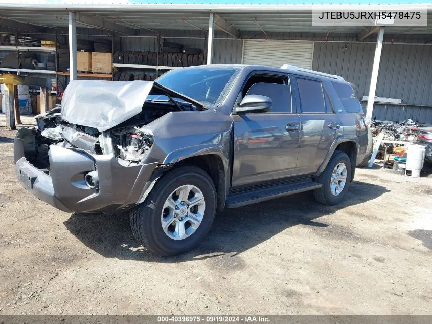 2017 Toyota 4Runner Sr5 Premium VIN: JTEBU5JRXH5478475 Lot: 40396975