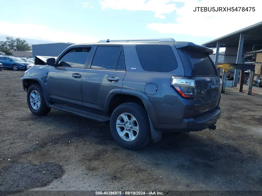 JTEBU5JRXH5478475 2017 Toyota 4Runner Sr5 Premium