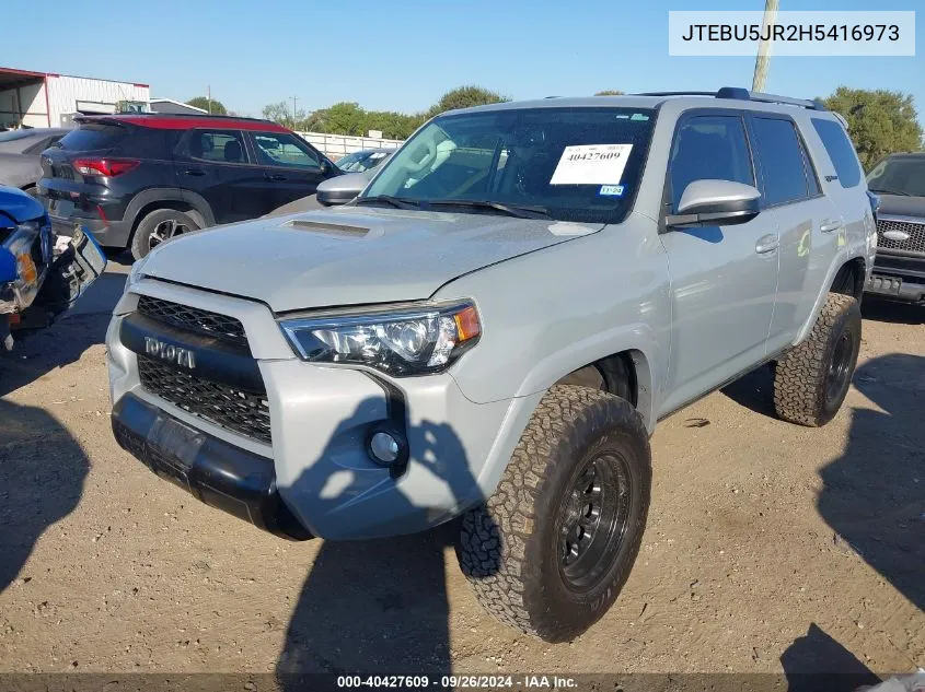 2017 Toyota 4Runner Sr5 Prem/Ltdl/Trail/Trd VIN: JTEBU5JR2H5416973 Lot: 40427609