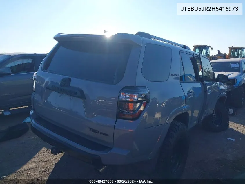 JTEBU5JR2H5416973 2017 Toyota 4Runner Sr5 Prem/Ltdl/Trail/Trd