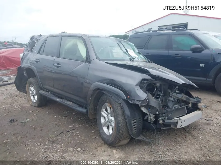 2017 Toyota 4Runner Sr5/Limited/Sr5 Premium VIN: JTEZU5JR9H5154819 Lot: 40439348