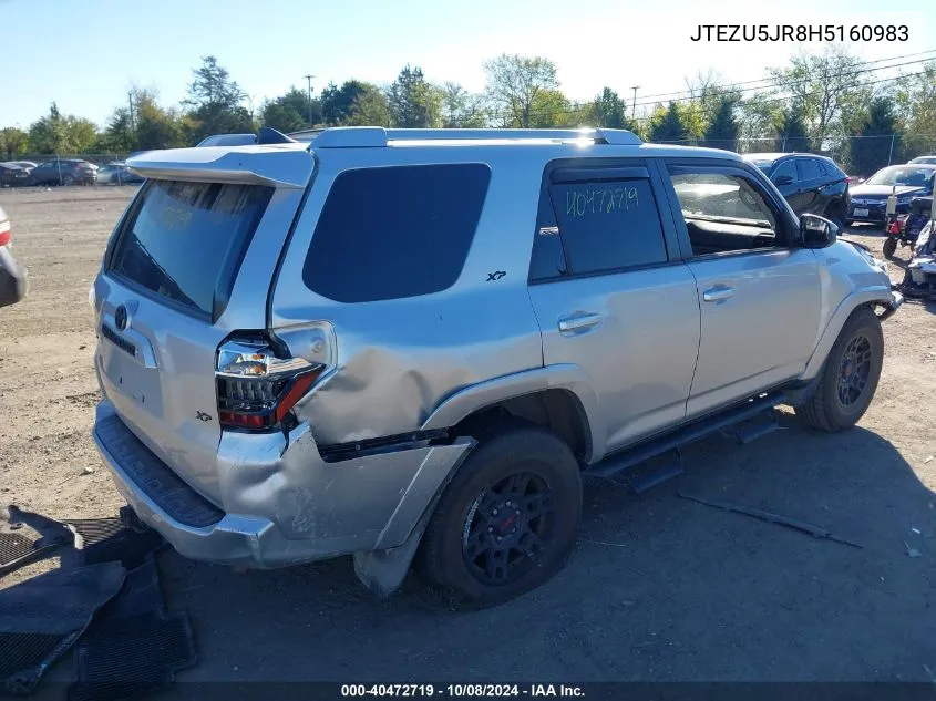 2017 Toyota 4Runner Sr5/Limited/Sr5 Premium VIN: JTEZU5JR8H5160983 Lot: 40472719