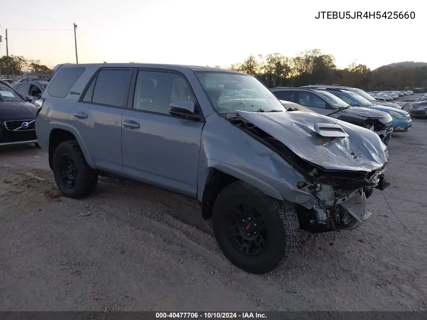 2017 Toyota 4Runner Trd Pro VIN: JTEBU5JR4H5425660 Lot: 40477706