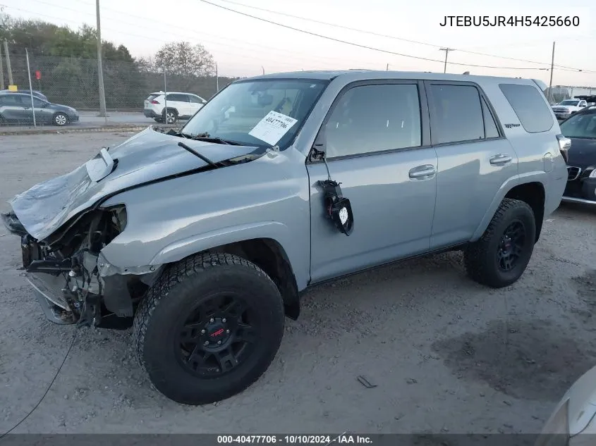 2017 Toyota 4Runner Trd Pro VIN: JTEBU5JR4H5425660 Lot: 40477706