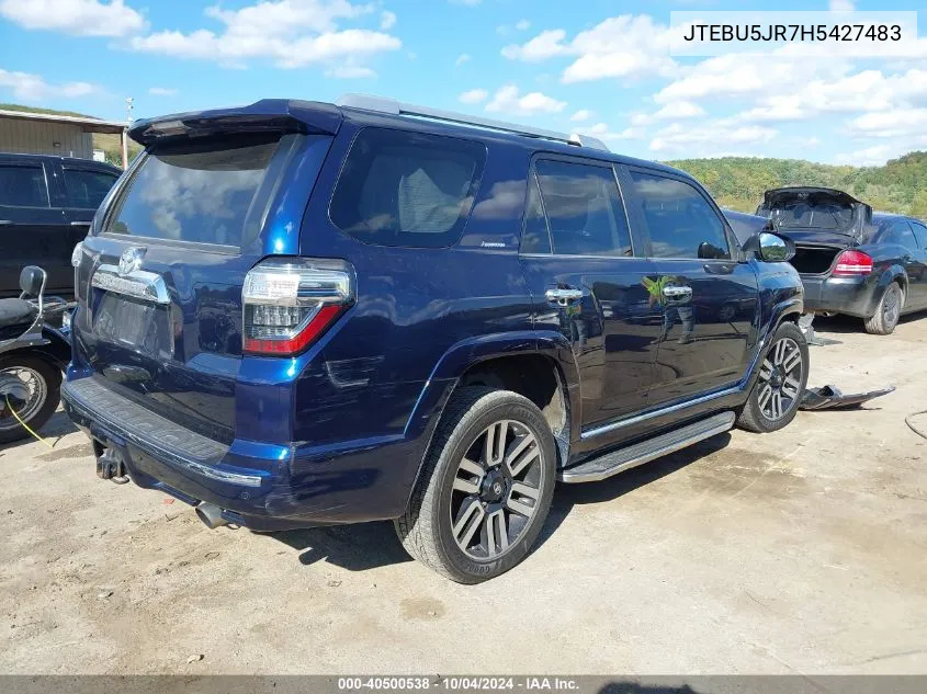 JTEBU5JR7H5427483 2017 Toyota 4Runner Limited