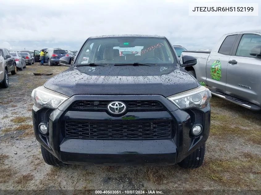 2017 Toyota 4Runner Sr5/Limited/Sr5 Premium VIN: JTEZU5JR6H5152199 Lot: 40503051