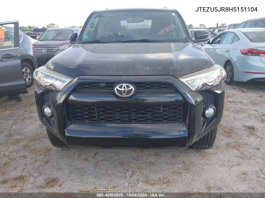 JTEZU5JR8H5151104 2017 Toyota 4Runner Sr5 Premium