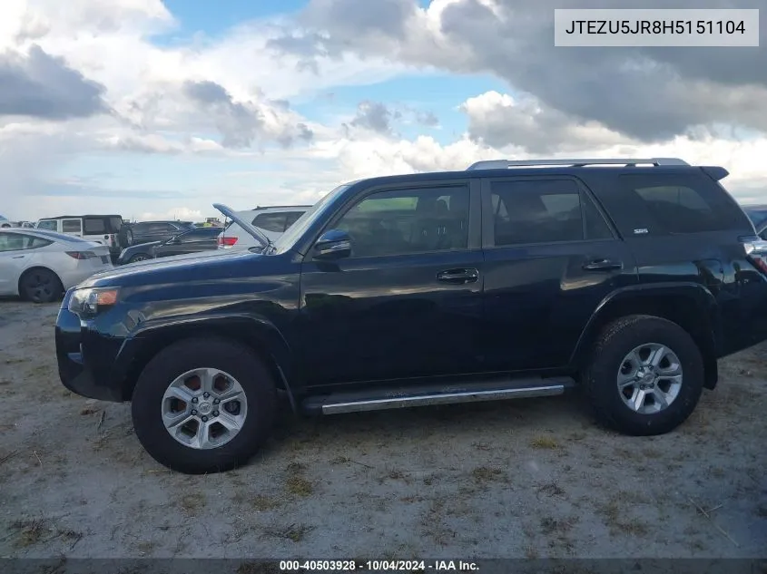 JTEZU5JR8H5151104 2017 Toyota 4Runner Sr5 Premium