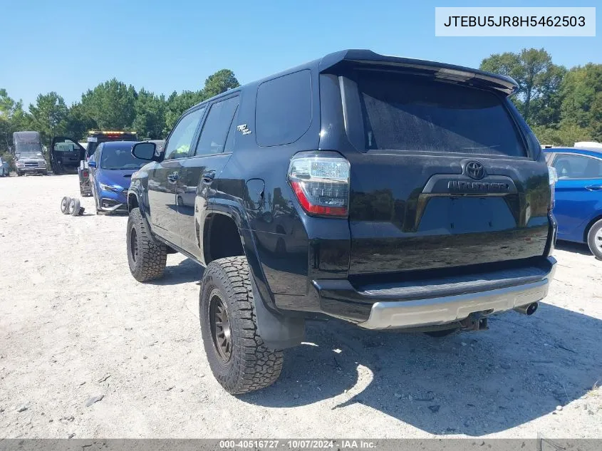 2017 Toyota 4Runner Trd Off Road Premium VIN: JTEBU5JR8H5462503 Lot: 40516727