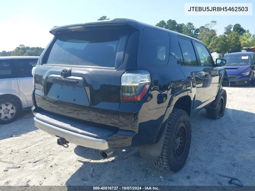 2017 Toyota 4Runner Trd Off Road Premium VIN: JTEBU5JR8H5462503 Lot: 40516727