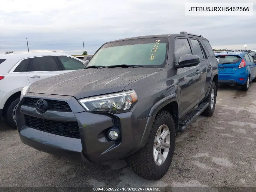 2017 Toyota 4Runner Sr5 VIN: JTEBU5JRXH5462566 Lot: 40526522