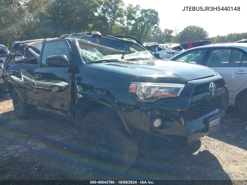 2017 Toyota 4Runner Sr5 VIN: JTEBU5JR3H5440148 Lot: 40543760