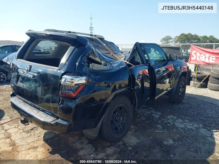 2017 Toyota 4Runner Sr5 VIN: JTEBU5JR3H5440148 Lot: 40543760