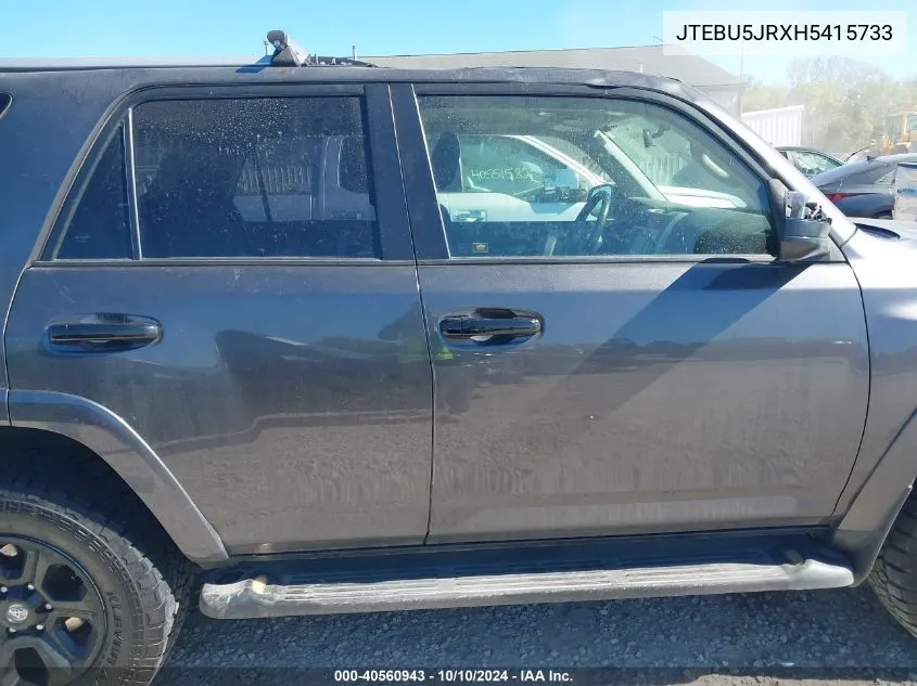 JTEBU5JRXH5415733 2017 Toyota 4Runner Sr5