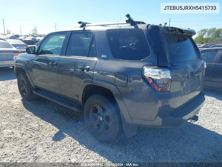 JTEBU5JRXH5415733 2017 Toyota 4Runner Sr5