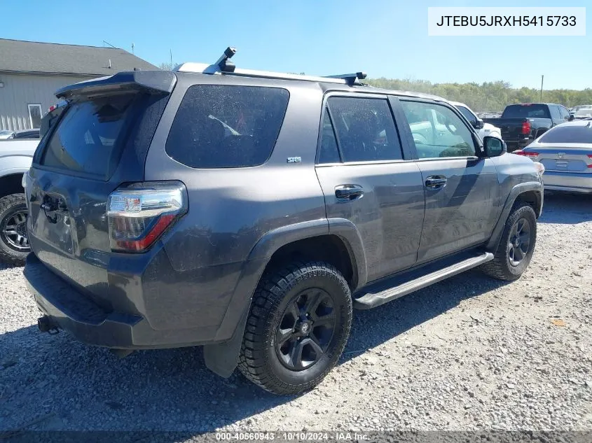 JTEBU5JRXH5415733 2017 Toyota 4Runner Sr5