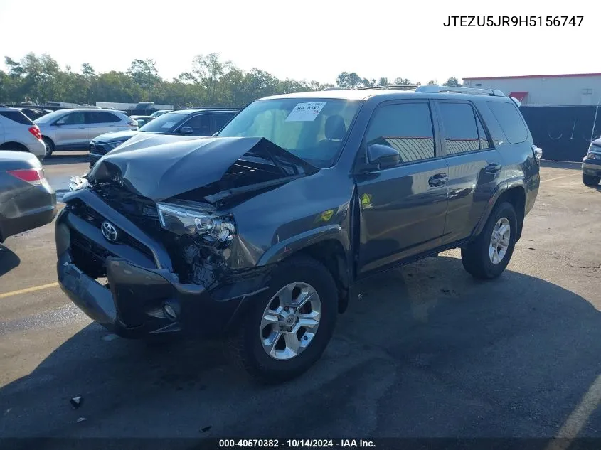 2017 Toyota 4Runner Sr5/Limited/Sr5 Premium VIN: JTEZU5JR9H5156747 Lot: 40570382