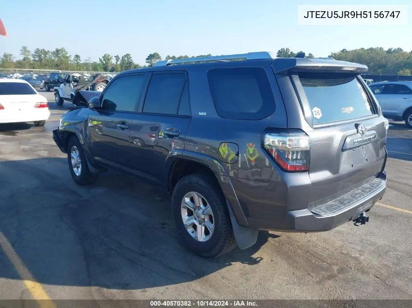 2017 Toyota 4Runner Sr5/Limited/Sr5 Premium VIN: JTEZU5JR9H5156747 Lot: 40570382