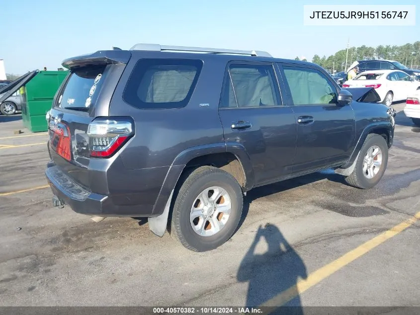 JTEZU5JR9H5156747 2017 Toyota 4Runner Sr5/Limited/Sr5 Premium