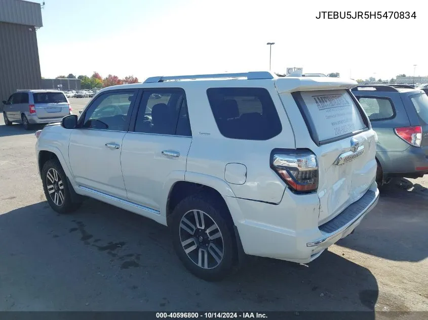 JTEBU5JR5H5470834 2017 Toyota 4Runner Limited