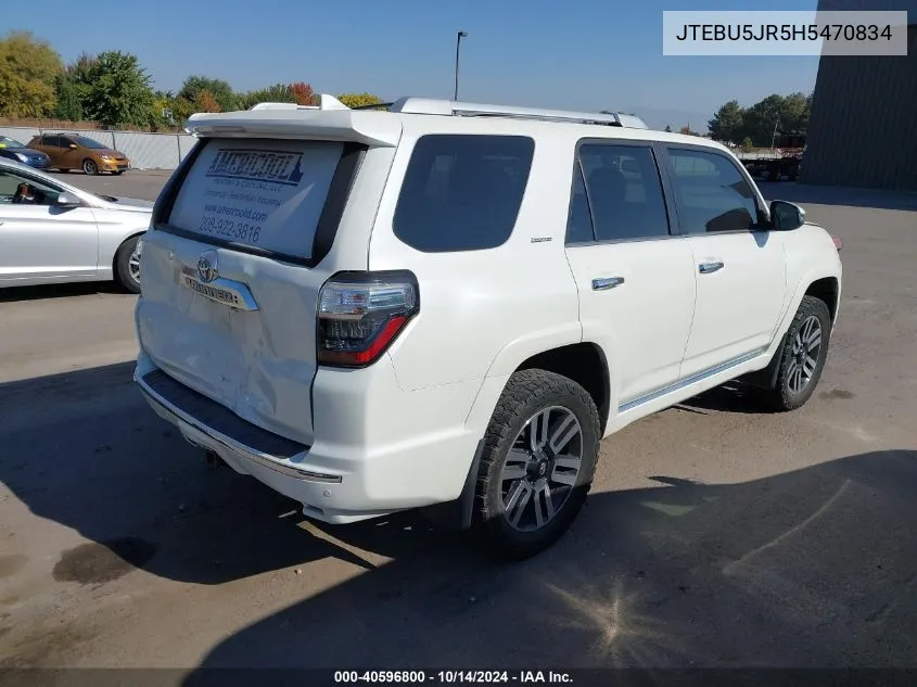 JTEBU5JR5H5470834 2017 Toyota 4Runner Limited