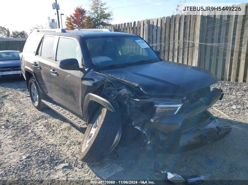 2017 Toyota 4Runner Sr5 VIN: JTEBU5JR9H5449226 Lot: 40770068