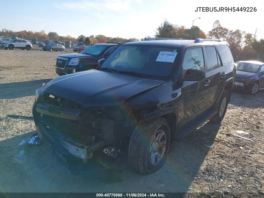 2017 Toyota 4Runner Sr5 VIN: JTEBU5JR9H5449226 Lot: 40770068