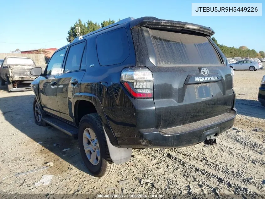 2017 Toyota 4Runner Sr5 VIN: JTEBU5JR9H5449226 Lot: 40770068