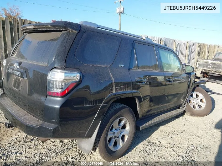 2017 Toyota 4Runner Sr5 VIN: JTEBU5JR9H5449226 Lot: 40770068