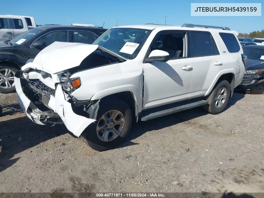 2017 Toyota 4Runner Sr5 VIN: JTEBU5JR3H5439159 Lot: 40771971