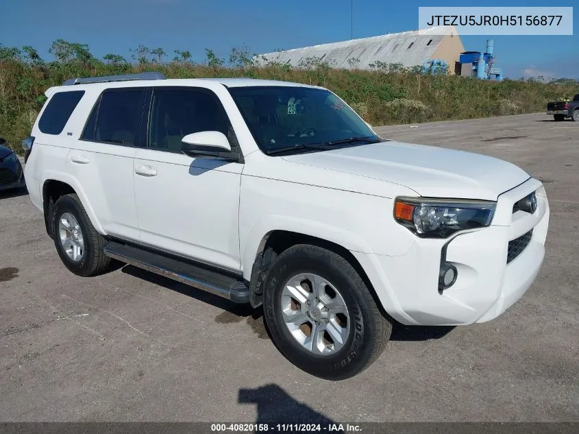 2017 Toyota 4Runner Sr5 VIN: JTEZU5JR0H5156877 Lot: 40820158