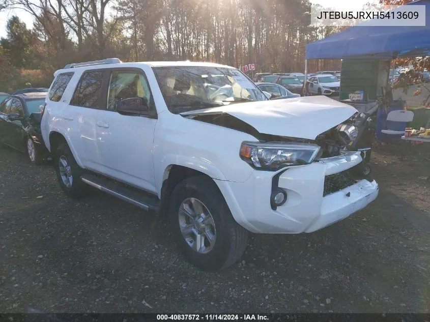 2017 Toyota 4Runner Sr5 VIN: JTEBU5JRXH5413609 Lot: 40837572