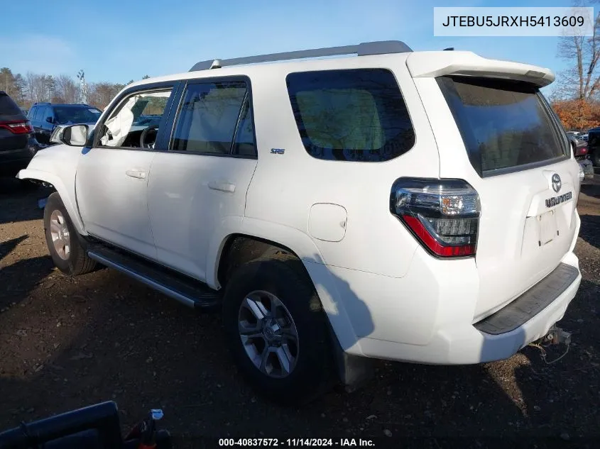 2017 Toyota 4Runner Sr5 VIN: JTEBU5JRXH5413609 Lot: 40837572