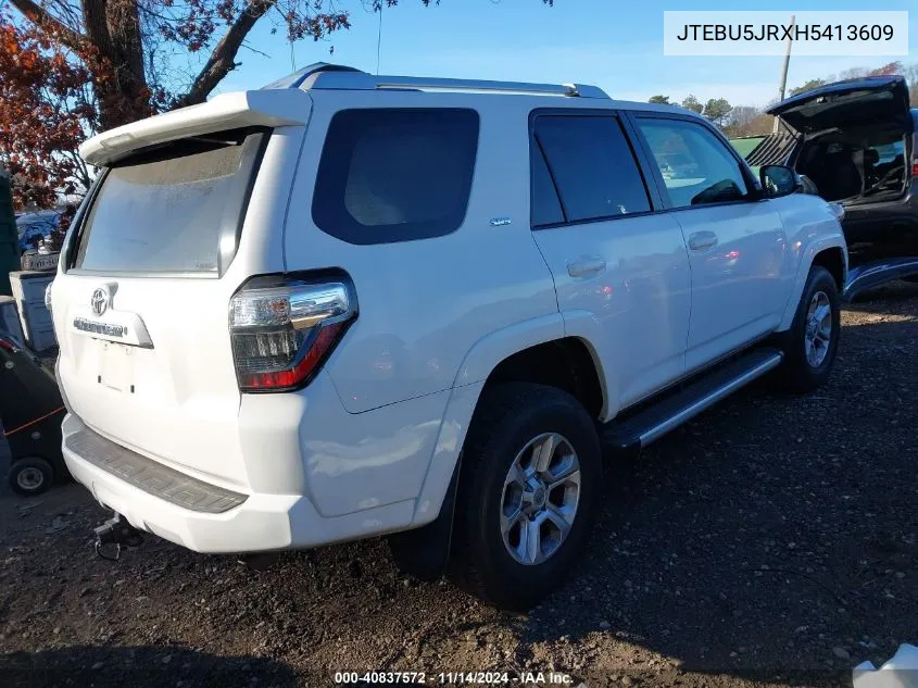 2017 Toyota 4Runner Sr5 VIN: JTEBU5JRXH5413609 Lot: 40837572